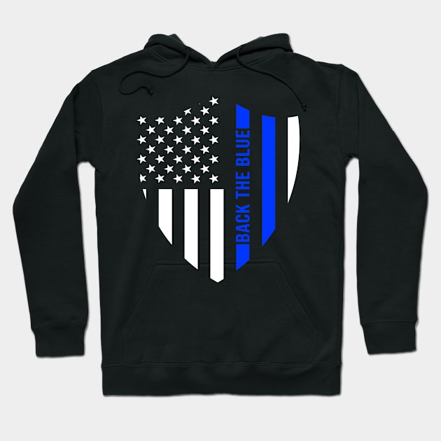 Back the blue Police officer Hoodie by Caskara